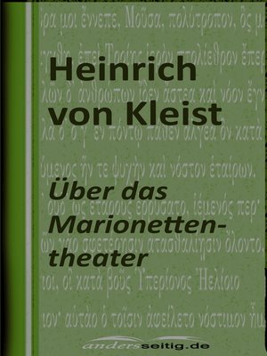 cover image of Über das Marionettentheater